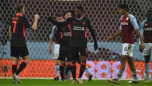 Aston Villa 1-4 Liverpool: Reds survive scare from youthful hosts