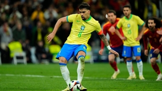 Lucas Paqueta scores stoppage-time penalty as Brazil draw with Spain