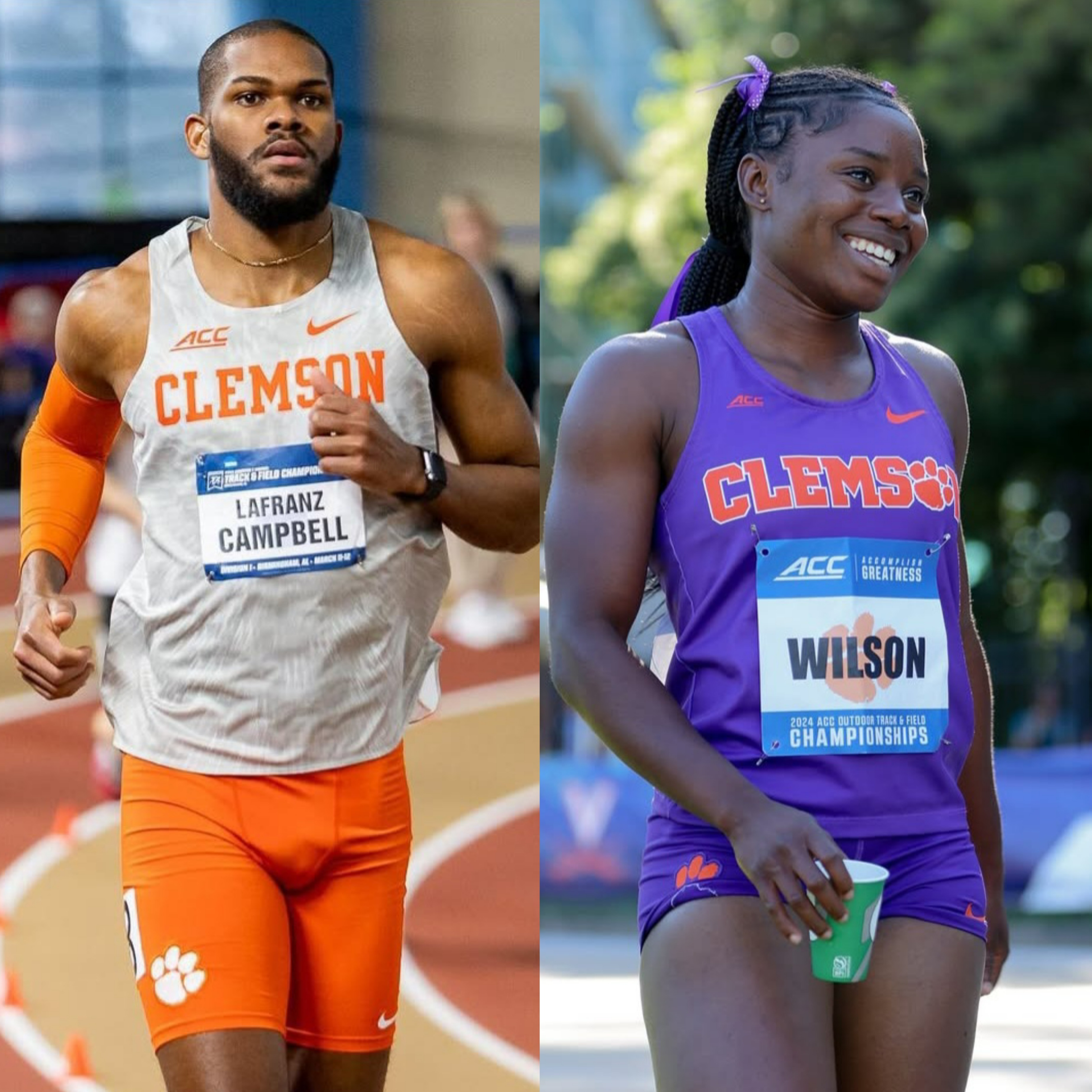 Campbell, Wilson secure 60m hurdles wins at Clemson Invitational