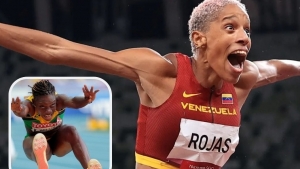 Rojas shatters indoor triple jump world record, Jamaica's Williams cops bronze