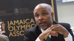 JOA President Christopher Samuda congratulates Reggae Girlz on World Cup qualification