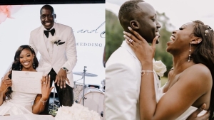 Sunshine Girl Shimona Nelson ties the knot with Australian basketball player Buay Jok in a weekend celebration