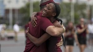 Lamara Distin soars to yet another national record with world-leading 1.97m at Alumni Muster