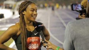 Briana Williams 7.15 60m run excites crowd at Queens/GraceJackson meet