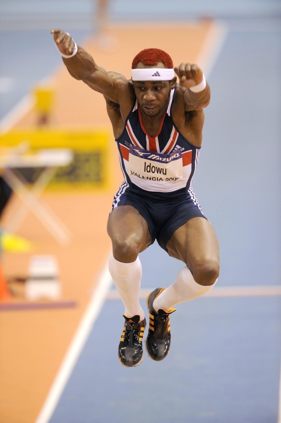 On this day in 2008: Phillips Idowu celebrates world indoors triple jump gold