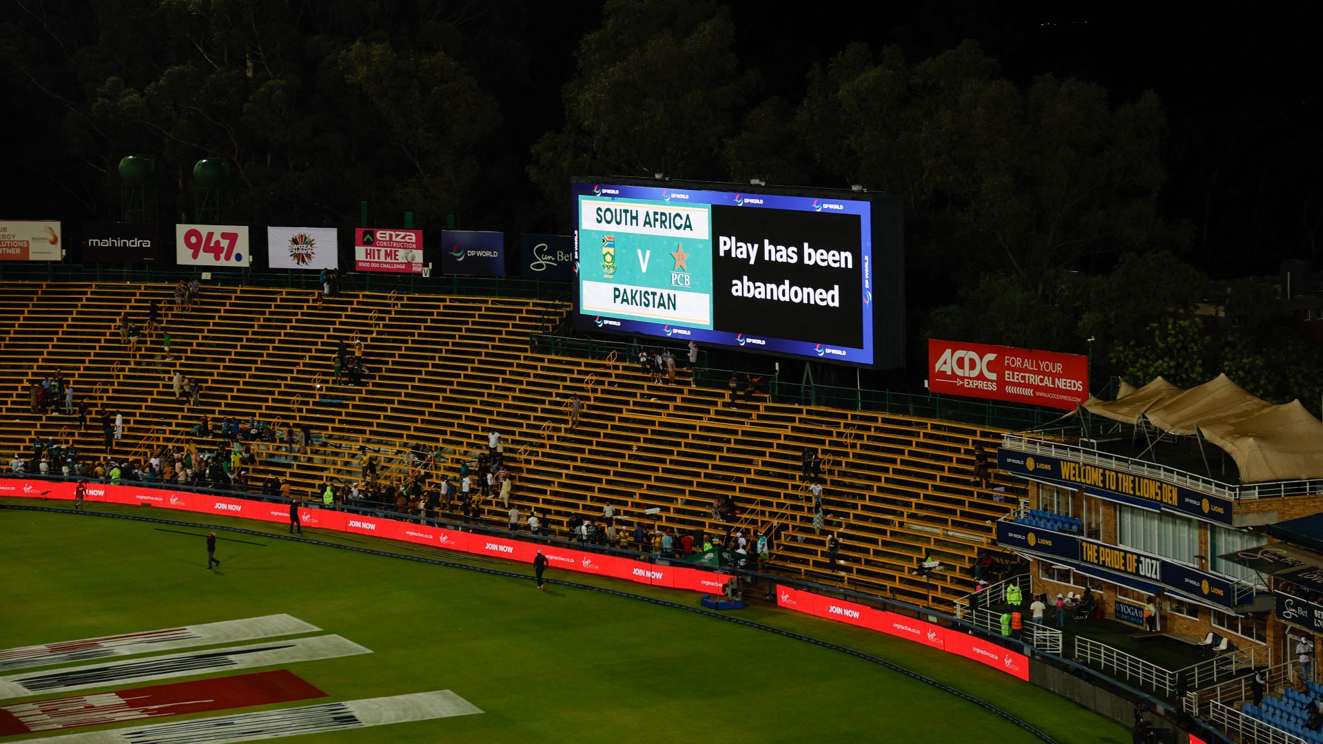 South Africa v Pakistan abandoned