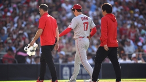 Ohtani exits early with blister in Angels&#039; loss; Guardians win in 10 to end Braves&#039; 9-game winning streak