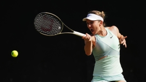 Simona Halep beaten despite strong start in first match back from doping ban