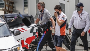 Marquez suffering from double vision after huge crash in Indonesia