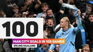 Haaland brings up century of Man City goals