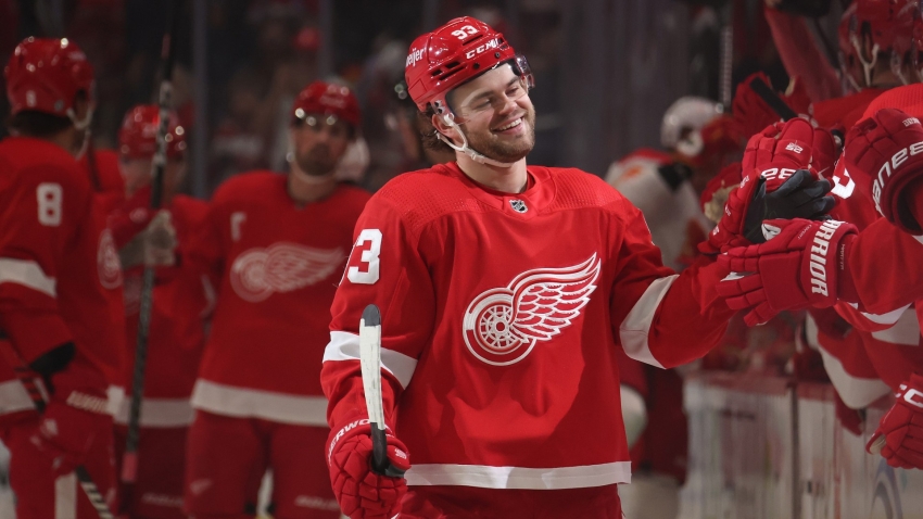 New acquisition Alex DeBrincat scores in debut but Detroit Red Wings still  lose season opener at New Jersey, 4-3