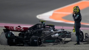 Lewis Hamilton crashes out after first-corner collision with George Russell