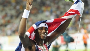 On this day in 2010: Phillips Idowu celebrates European triple jump gold