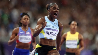 Alfred powers to gold in women&#039;s 100m sprint