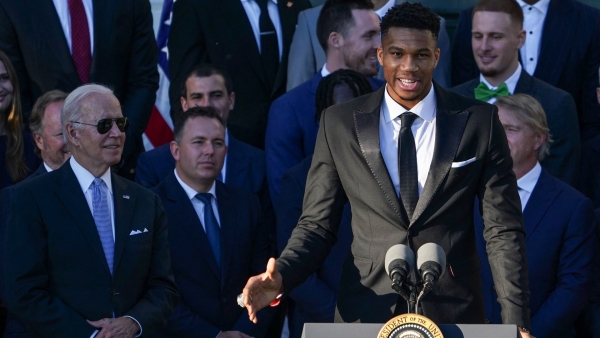 &#039;This is awesome&#039; – Giannis honoured as Bucks end NBA&#039;s White House hiatus