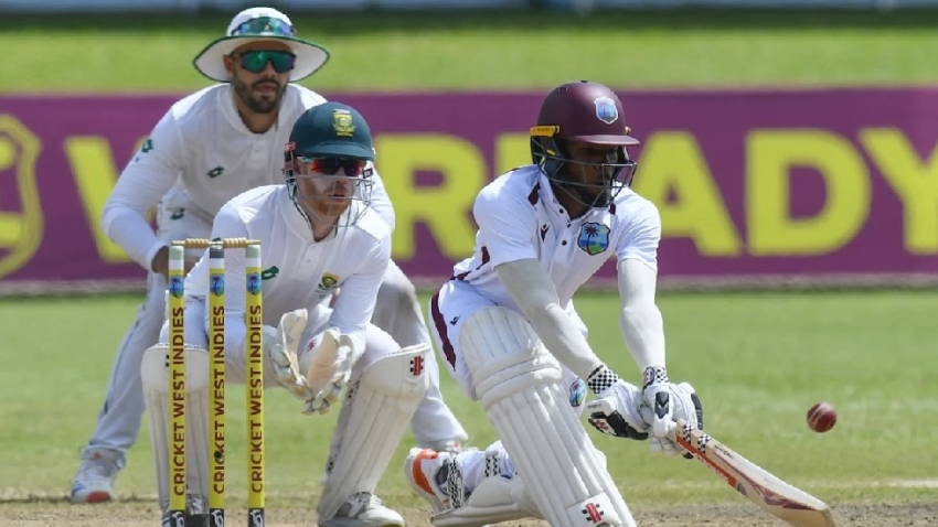 Alick Athanaze's crucial 92 helps West Indies secure a draw in rain-affected first Test against South Africa