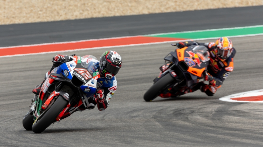 Rins delivers first LCR Honda win since 2018 as Bagnaia crashes out again