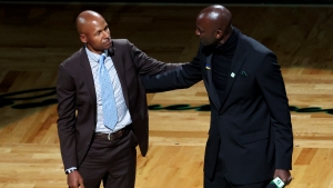 Garnett and Allen rift mended as Celtics retire 2004 MVP&#039;s No.5 jersey