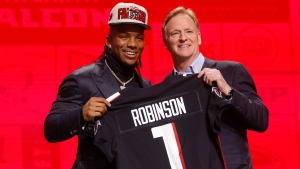 NFL Draft: Falcons make Bijan Robinson first top-10 running back since Saquon Barkley