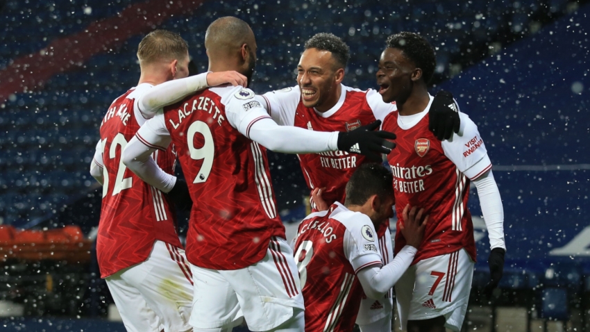 West Brom 0-4 Arsenal: Revived Gunners make it three in a row in the snow