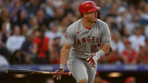 Trout returns to Angels after seven-week stint on injured list with broken hand