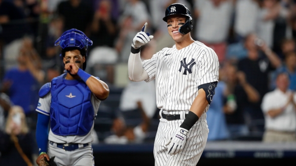 Replying to @city.of.gould Aaron Judge hit the first home run of the M