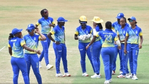 Matthews stars with bat and ball to put Barbados on the brink of retaining Women’s Super50 title