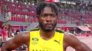 Christopher Taylor representing Jamaica at the Tokyo Olympics.