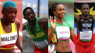 (from left) Shafiqua Maloney, Lindon Victor, Aliyah Abrams and Cejhae Green.