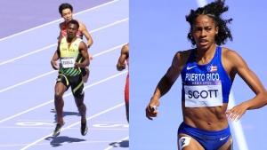 Jamaica&#039;s Brian Levell (left) and Gabby Scott of Puerto Rico.