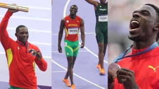 (from left) Anderson Peters, Kirani James, and Lindon Victor.