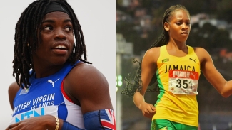 Adaejah Hodge (left) and Jamaica&#039;s Shanoya Douglas.