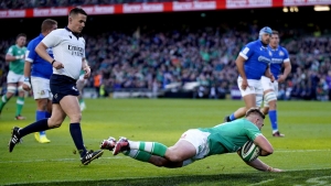 Jack Crowley opens international account as Ireland ease to win against Italy