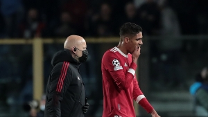 Man Utd defender Varane out for a month with hamstring injury