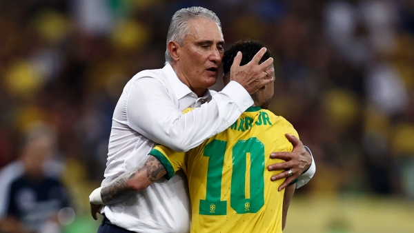 Emotional Tite salutes after likely final game in charge of Brazil on home soil