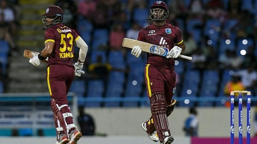 Motie's spin excellence, Lewis fireworks guide Windies to comfortable eight-wicket DLS victory over England