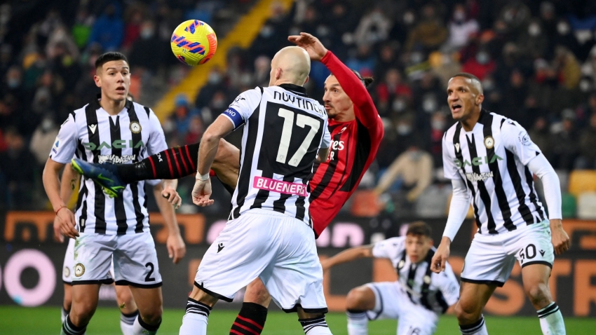 Udinese 1-1 Milan: Ibrahimovic&#039;s late milestone goal rescues Serie A leaders