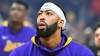 Davis joins LeBron on sidelines with foot injury for Lakers game against OKC