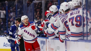 NHL: Panarin has trick, Rangers beat Lightning to become 1st to 50 points