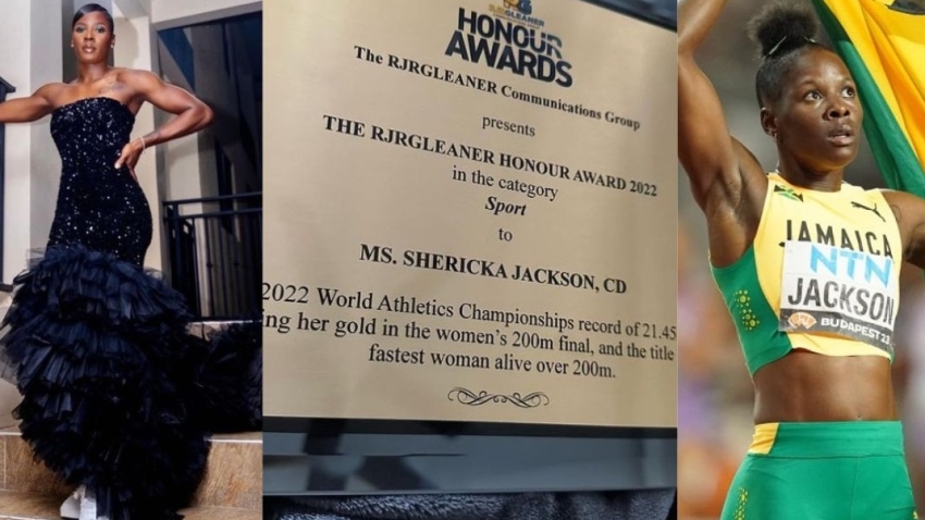 Shericka Jackson stuns as she collects 2022 RJR/Gleaner Honour Award for Sports