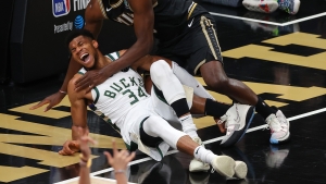 NBA playoffs 2021: Giannis hyperextends knee as Hawks level series without Young