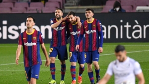 Barcelona 4-1 Huesca: Messi sparkles on another landmark outing as Koeman&#039;s men go second