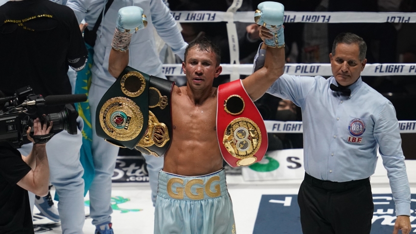 Golovkin unifies middleweight titles after stopping Murata