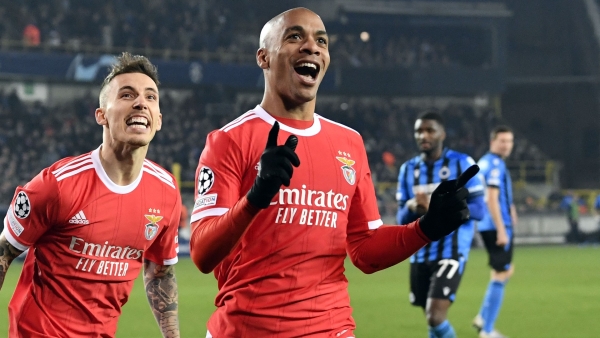 Benfica's João Mário and Neres consign Scott Parker's Club Brugge to defeat, Champions League