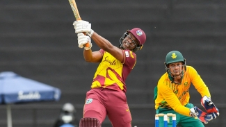 Brutal Lewis assault helps West Indies beat South Africa