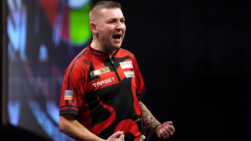 Nathan Aspinall overcomes Rob Cross to earn first Premier League darts win
