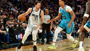Mavericks superstar Doncic ruled out against the Suns after spraining ankle in first quarter