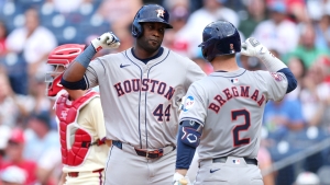 MLB: Arrighetti takes no-hitter into 8th, Alvarez hits 3 homers in Astros&#039; rout