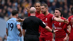 Liverpool fined for surrounding referee during Man City defeat