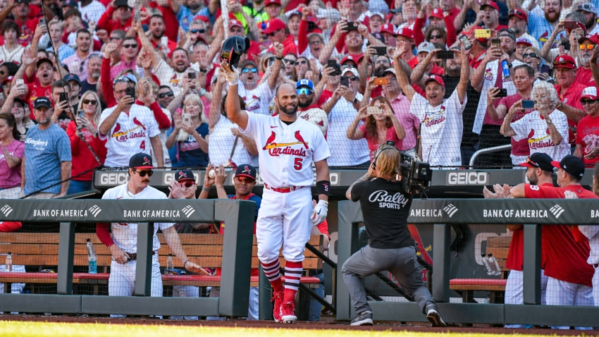 Pujols hits 702nd career home run in final regular season home game, Trout goes deep in Angels win